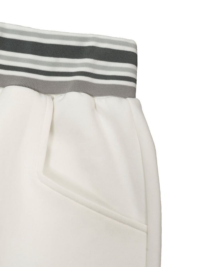 Striped Waist Wide Leg Pants