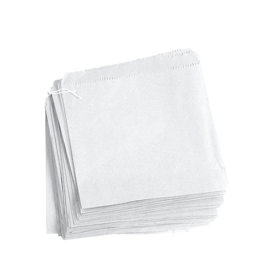 Magnum Packaging 10 x 10" / Strung Brown Kraft / 1000 Bags Strung White Sulphite Paper Bags