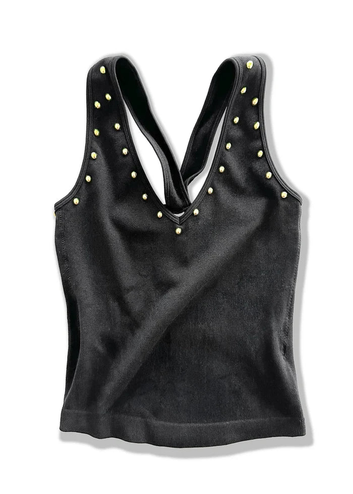 Studded V-Neck Brami