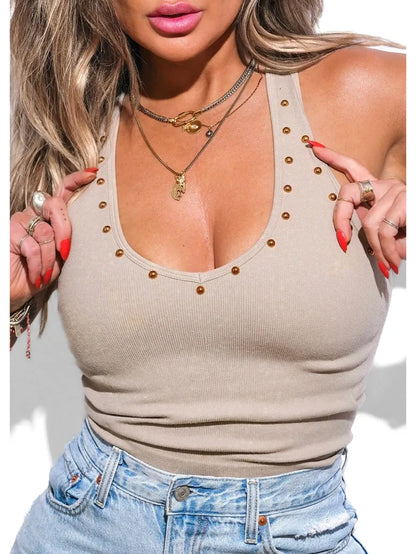 Studded V-Neck Brami