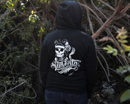 Suavecita OG Pullover Hoodie - Model is wearing a size medium hoodie.
