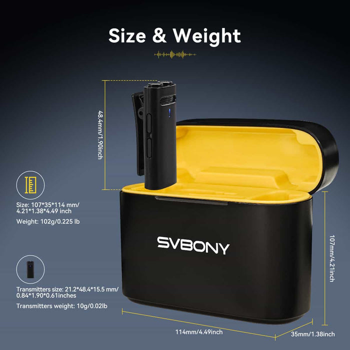 SVBONY SVMic D1 Wireless Lavalier Mini Microphone (W9321A) Svbony