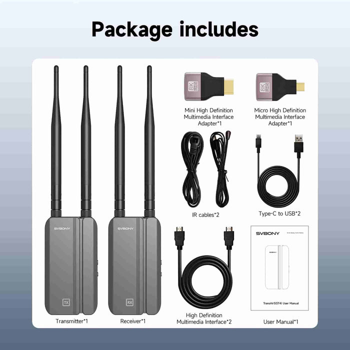 SVBONY TransAir3 Wireless Video Transmission System 0.06s Latency 1080P HD Sender Extender Svbony