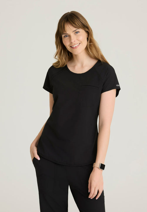 Swing Tuck-in Top - Black - Grey's Anatomy Scrubs