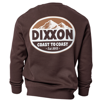 Tan & White Peaks Crewneck - Brown