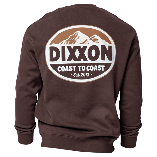 Tan & White Peaks Crewneck - Brown