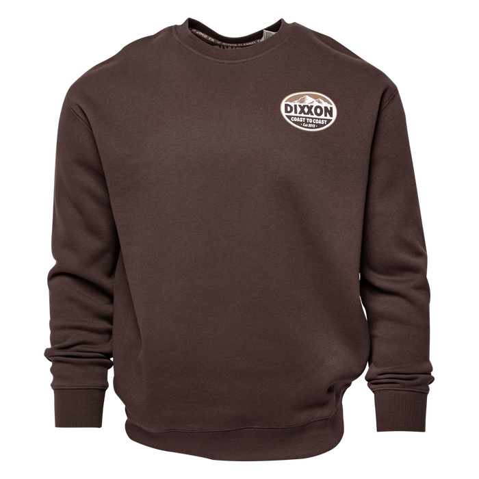 Tan & White Peaks Crewneck - Brown