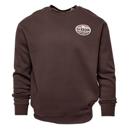 Tan & White Peaks Crewneck - Brown