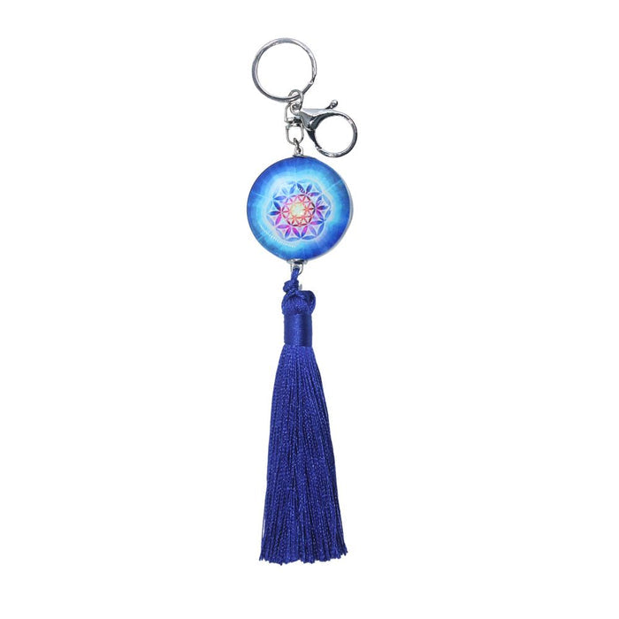 Flower of Life Tassel Keychain