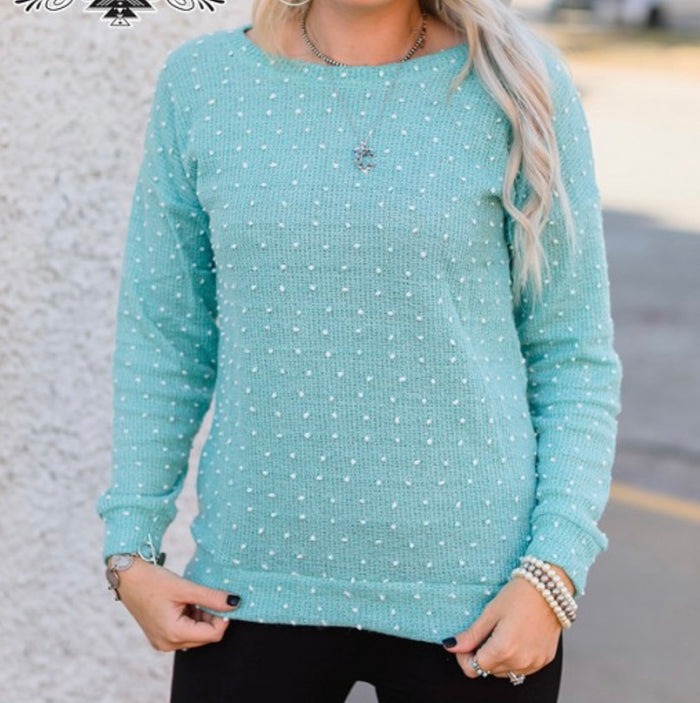 Teal Popppin' Sweater