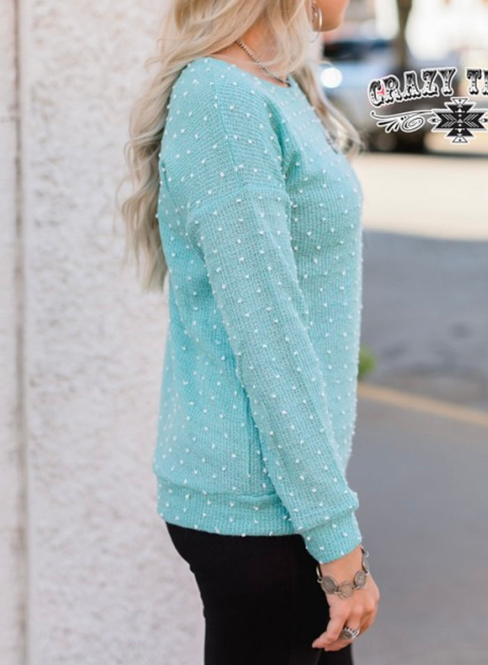 Teal Popppin' Sweater