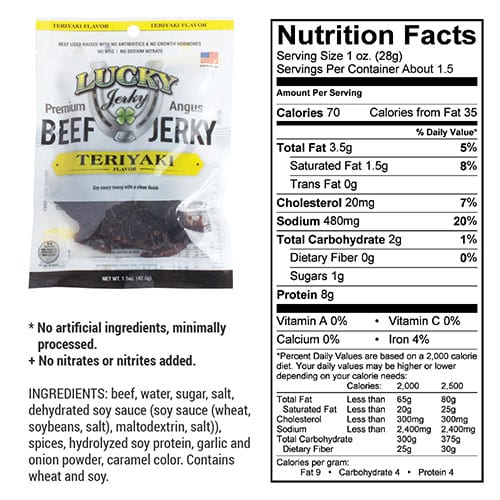 Teriyaki Beef Jerky | 1.5 oz | Nebraska Star Beef