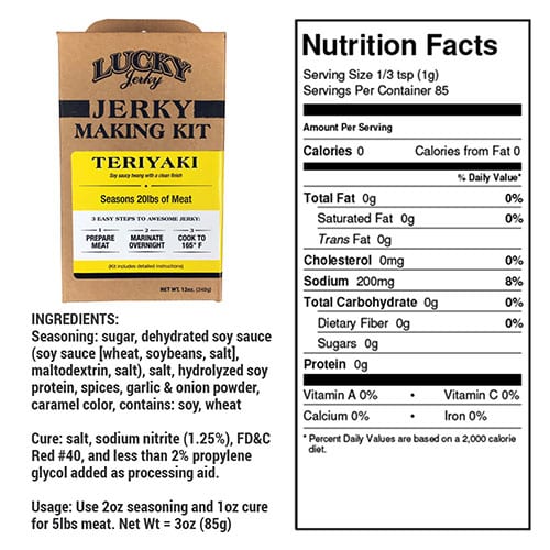 Teriyaki Jerky Making Kit  | 12 oz | Nebraska Star Beef