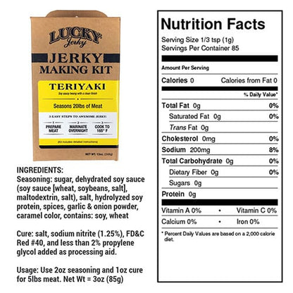 Teriyaki Jerky Making Kit  | 12 oz | Nebraska Star Beef