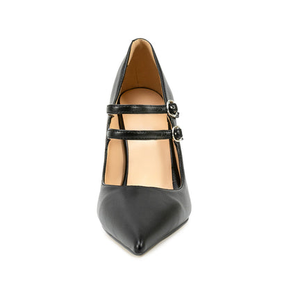 Thin Mary Jane Double Strap High Heels