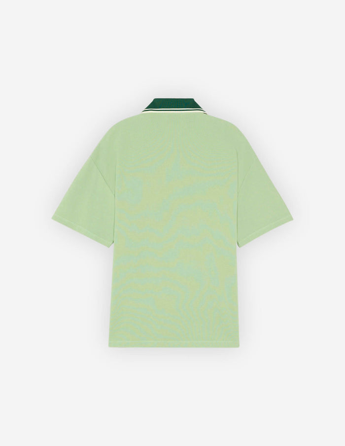 Tonal Fox Head Patch Polo Mint