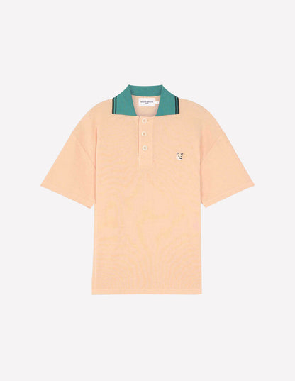 Tonal Fox Head Patch Polo Peach