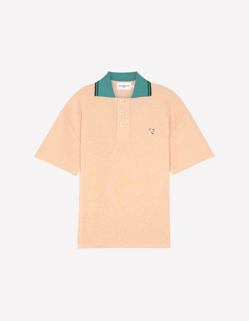 Tonal Fox Head Patch Polo Peach