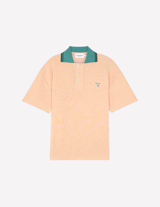Tonal Fox Head Patch Polo Peach