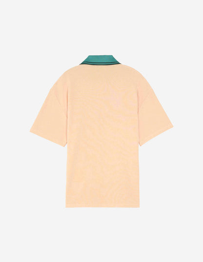 Tonal Fox Head Patch Polo Peach