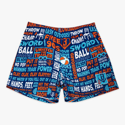 Navy Trash Talk Youth youth shorts — front view