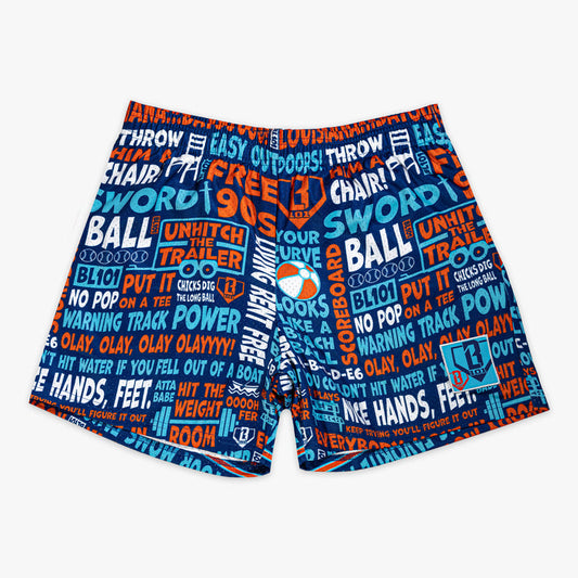Navy Trash Talk Youth youth shorts — front view