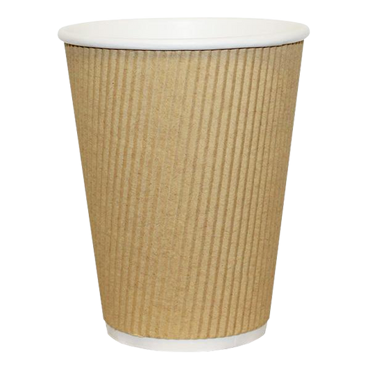 H Pack Ripple Wall Paper Cups Triple Kraft Ripple Wall