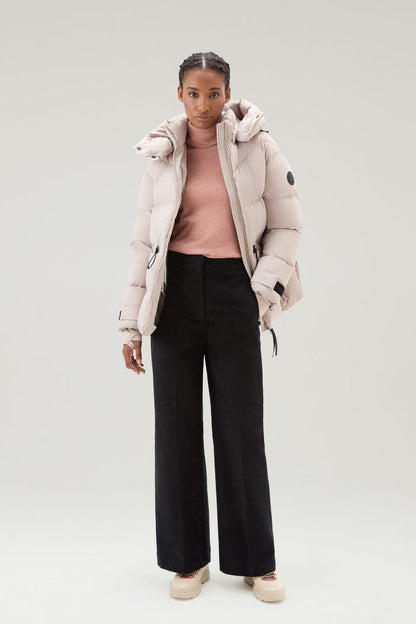 Turtleneck Sweater in Wool Blend Dry Rose
