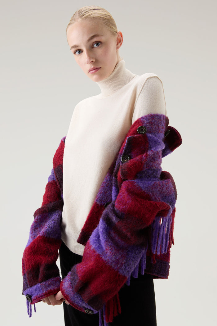 Turtleneck Sweater in Wool Blend Milky Cream