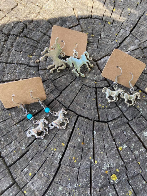 Unicorn or Horse Dangle Earrings