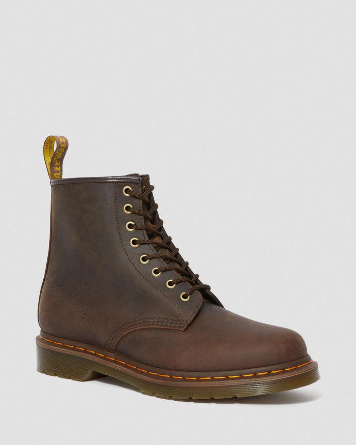Unisex 1460 Crazy Horse Leather Lace Up Boots Brown Crazy Horse