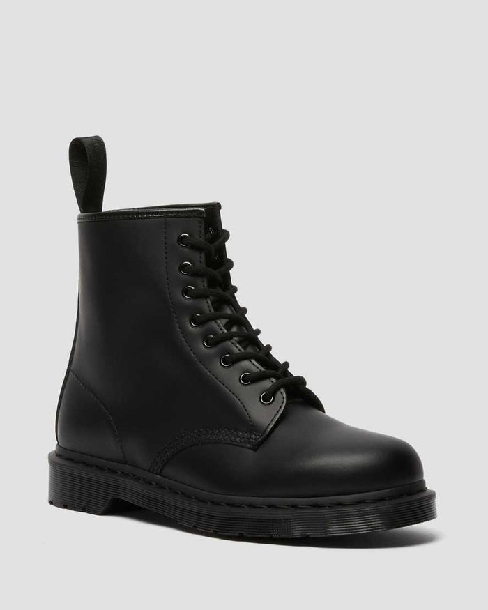 Unisex 1460 Mono Smooth Leather Lace Up Boots Black
