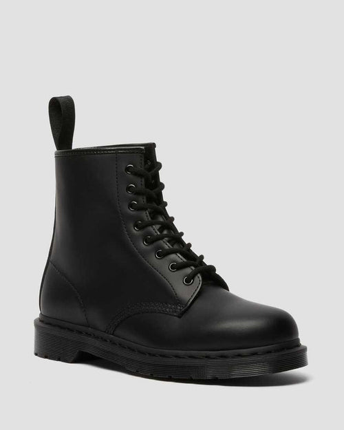 Unisex 1460 Mono Smooth Leather Lace Up Boots Black