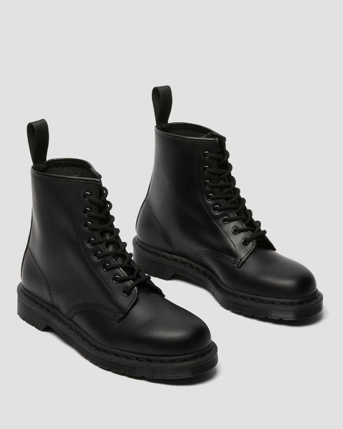 Unisex 1460 Mono Smooth Leather Lace Up Boots Black