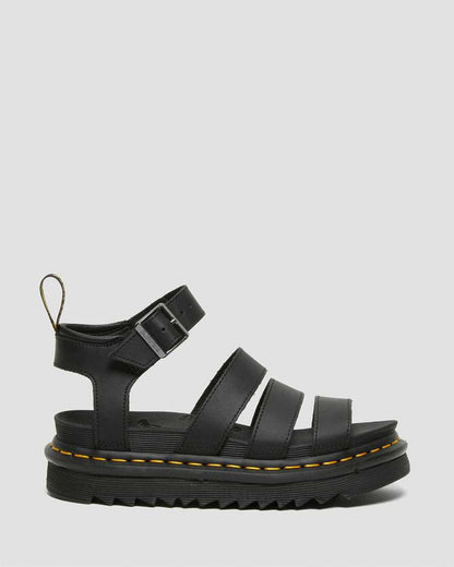 Unisex Blaire Hydro Leather Strap Sandals Black