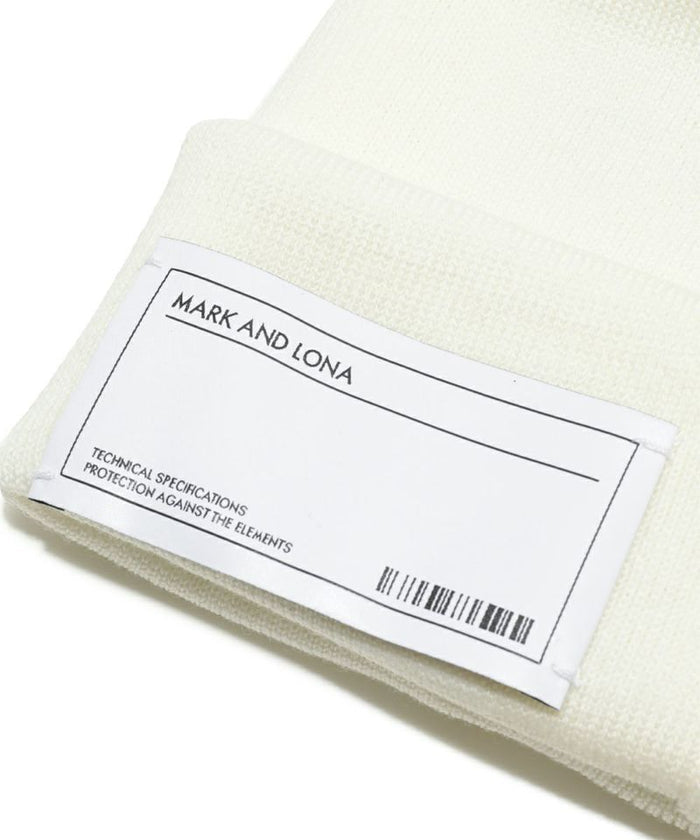 Unisex CD9-SWBN Knit beanie WHITE