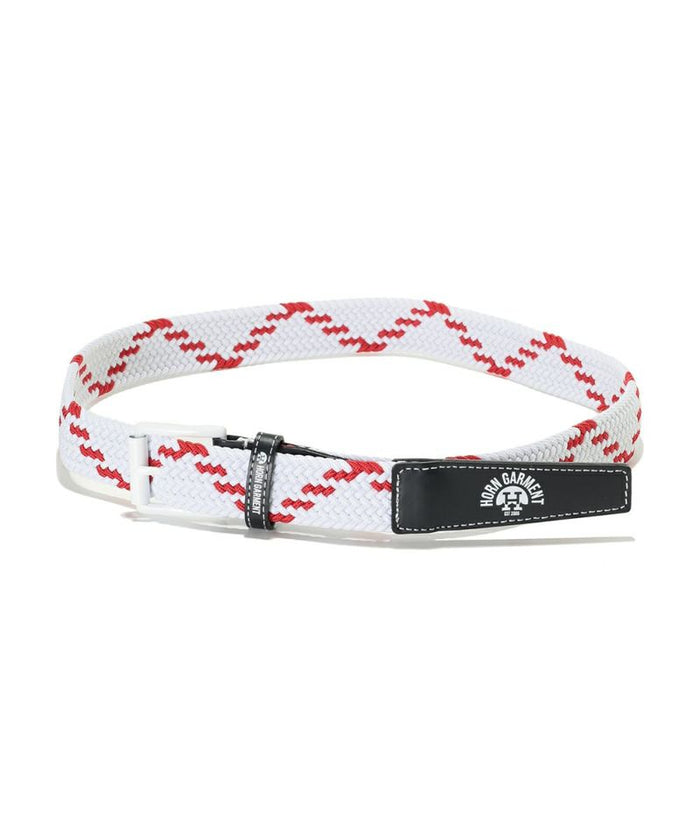 Unisex Drawl Braided Belt White