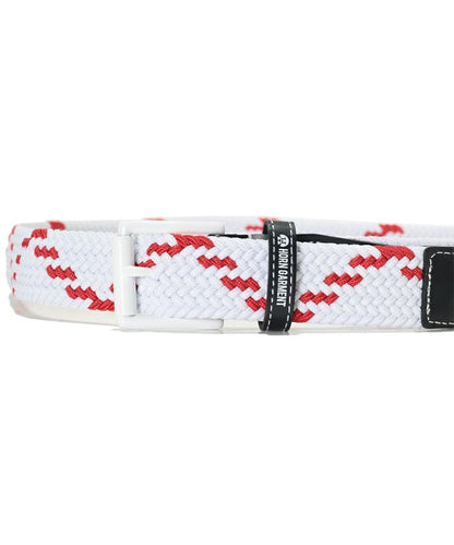 Unisex Drawl Braided Belt White