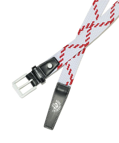 Unisex Drawl Braided Belt White