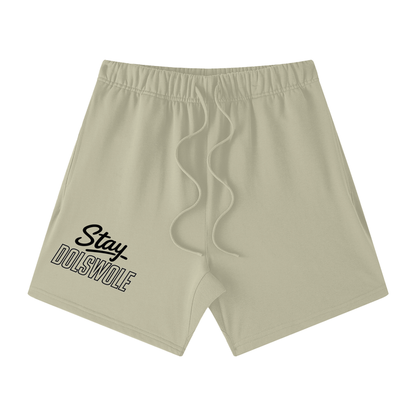 Unisex Earth Tone Loose Fit Cotton Shorts
