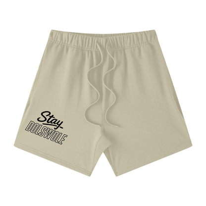 Unisex Earth Tone Loose Fit Cotton Shorts