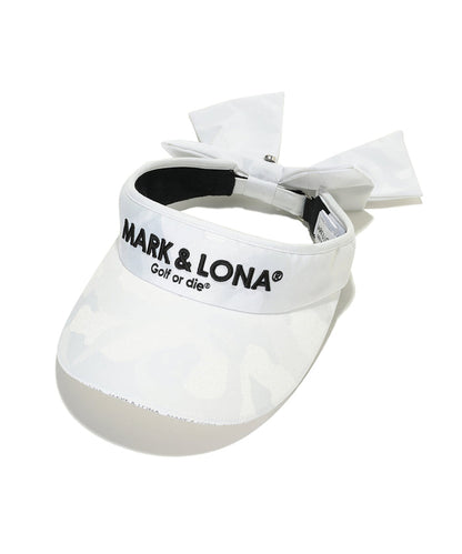 Unisex Gauge Ribboned Visor White