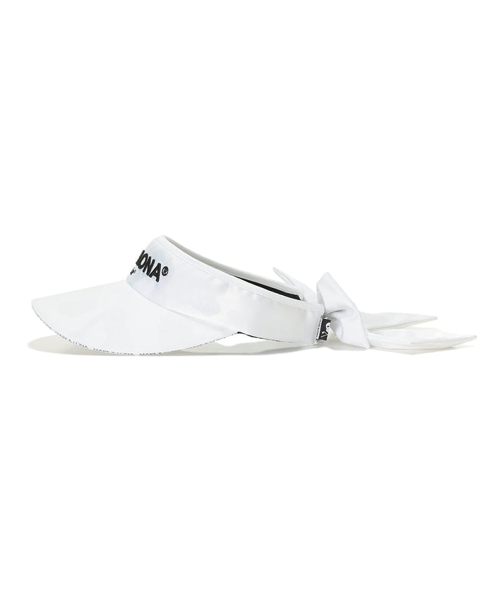 Unisex Gauge Ribboned Visor White