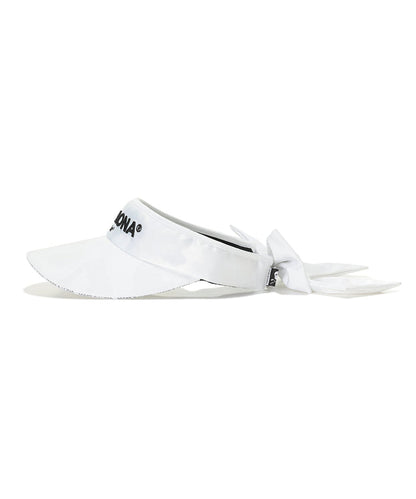 Unisex Gauge Ribboned Visor White
