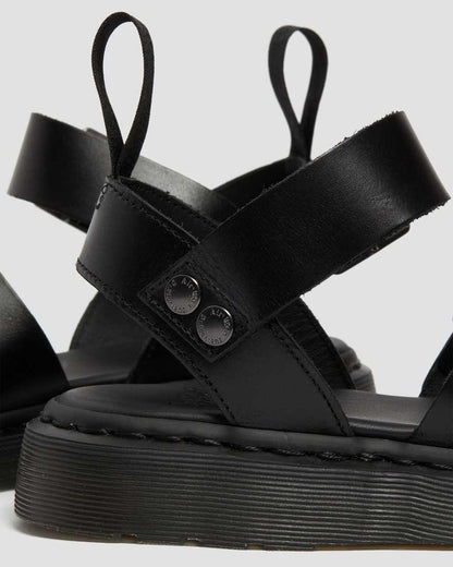 Unisex Gryphon Brando Leather Gladiator Sandals Black
