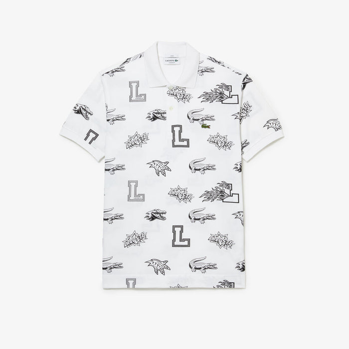 Unisex Holiday Custom Print Polo Shirt White