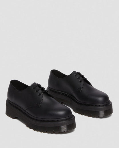 Unisex Vegan 1461 Mono Felix Platform Shoes Black Felix Rub Off