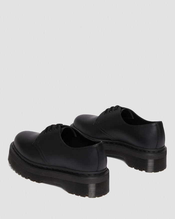 Unisex Vegan 1461 Mono Felix Platform Shoes Black Felix Rub Off