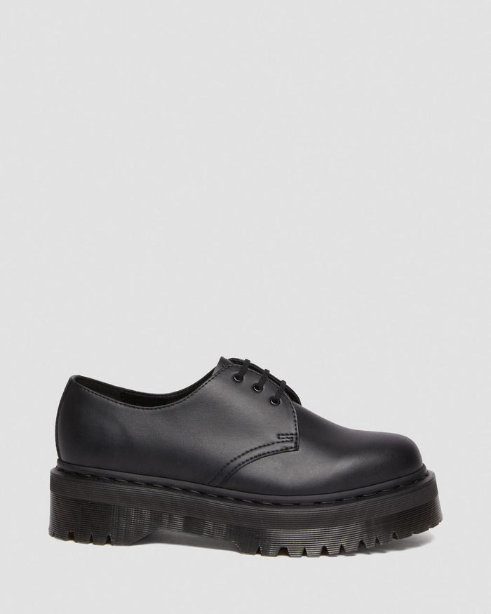 Unisex Vegan 1461 Mono Felix Platform Shoes Black Felix Rub Off