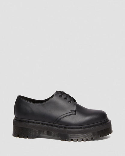 Unisex Vegan 1461 Mono Felix Platform Shoes Black Felix Rub Off